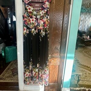 Ever Pretty Black Dress with Bold Floral Pattern